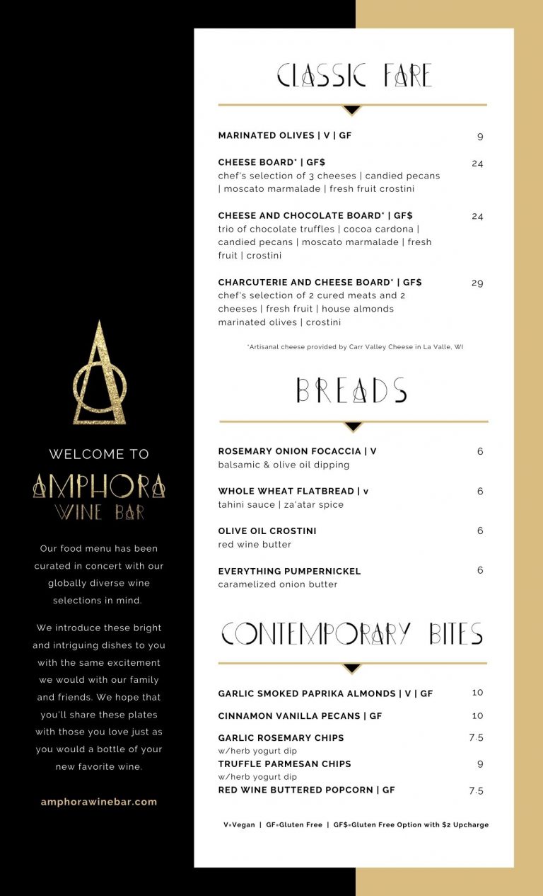 Amphora Wine Bar In the heart of downtown Green Bay, WI